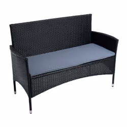 Ce beau banc de jardin en rotin possède un design sobre qui s' intègre dans tous les intérieurs existants. Le dossier haut et ...