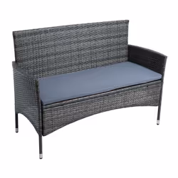 Ce beau banc de jardin en rotin possède un design sobre qui s' intègre dans tous les intérieurs existants. Le dossier haut et ...