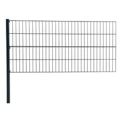 Estexo - Panneau de clôture de jardin en acier galvanisé anthracite 80 cm