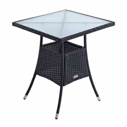 Moderne, cette table d&rsquo appoint en polyrotin est idéale comme petite table à thé ou comme surface de rangement. Il s&rsq ...