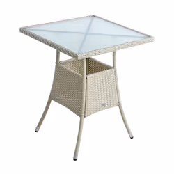 Moderne, cette table d&rsquo appoint en polyrotin est idéale comme petite table à thé ou comme surface de rangement. Il s&rsq ...