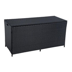 Coffre de rangement extérieur en polyrotin 114 x 54 x 64 cm noir
