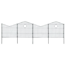 Ensemble de clôtures d'étang 10 éléments Barrière de jardin anthracite