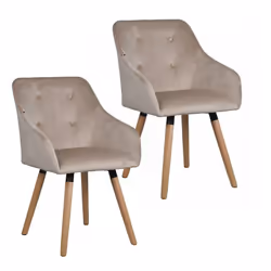 Description générale Les chaises de salle à manger design Ilmar allient modernité et intemporalité. Leur dossier courbé et le ...