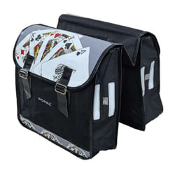 Sacoche de vélo Sacoche double porte-bagages Sacoche latérale Sacoche à bagages jeux de carte noir