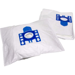 Vhbw - 10x Sacs compatible avec Miele Allergy Hepa 700, Ambiente aspirateur - microfibres non tissées, Typ f/j, 27cm x 20cm, blanc / bleu