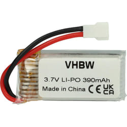 Vhbw - Batterie compatible avec Walkera Genius cp, hm Mini CP-Z17, Mini cp, Mini Pet drone (390mAh, 3,7V, Li-polymère)