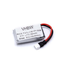 Vhbw - Batterie compatible avec Robbe Nano Loop modéle rc (250mAh, 3,7V, Li-polymère, Mini JST-Plug)