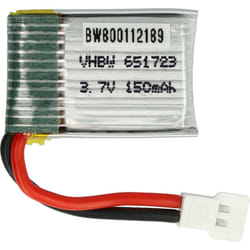Vhbw - Batterie pour modéle rc p. ex. compatible avec jjrc, Syma (150mAh, 3,7V, Li-polymère, 25 x 17,5 x 7,6 mm, Walkera à 2 broches)