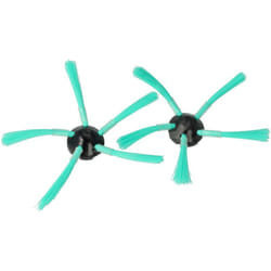 Vhbw - 2x Brosse latérale compatible avec Vorwerk Kobold VR-200, VR200 robot aspirateur - Lot de brosses, noir / vert