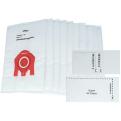 10x Sacs compatible avec Miele Meteor c, Medivac, Mercury, Meteor a, Meteor C1 aspirateur - microfibres non tissées, 27,5cm x 18cm blanc - Vhbw