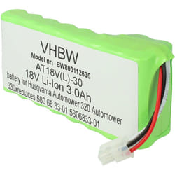 Vhbw - Bloc de batteries compatible avec Husqvarna Automower 320, 420 (jusque 2019/2020), 330X robot tondeuse (3000mAh, 18V, Li-ion)