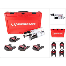 Rothenberger - romax ac eco Basic 230 v Sertisseuse Typ c Set 'v' + Coffret de transport + Mâchoires de presse sv 15-18-22-28