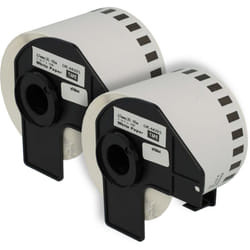 2x Rouleaux d'étiquettes premium autocollantes 62mm pour Brother P-Touch QL-1050, QL-1050N, QL-1060, QL-1060N, QL-500, QL-500A, QL-500BS - Vhbw