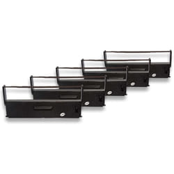 5x Ruban encreur compatible avec Bull rtx 5031, brt 5000 imprimante matricielle ou de reçus - noir - Vhbw