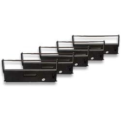 5x Ruban encreur compatible avec Huth t 450 Series imprimante matricielle ou de reçus - noir - Vhbw