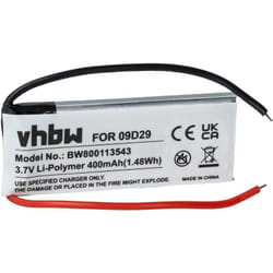 vhbw Batterie compatible avec Cardo Scala Rider Freecom 2 casque audio, écouteurs sans fil (400mAh, 3,7V, Li-polymère)