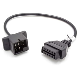 Vhbw - OBD2 - Câble adaptateur 6Pin à 16Pin pour Appareil de diagnostic obd adapté aux anciens modèles Chrysler, Dodge, Jeep - avec connecteur 6Pin