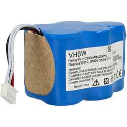 Vhbw - 1x Batterie compatible avec Ecovacs Deebot D63, D62s, D77, D79 robot électroménager (3300mAh, 6V, NiMH) - Remplacement pour 205-0001,