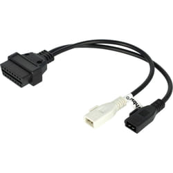 vhbw OBD2 - Câble adaptateur pour appareil de diagnostic OBD pour tous les modèles Audi, Seat, Skoda, VW, Volkswagen - avec connecteur 2x2 broches.