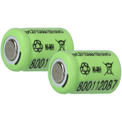 vhbw 2x Batteries remplacement pour 1/3AAA pour modéle RC (150mAh, 1,2V, NiMH)