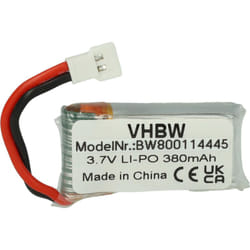 Vhbw - Batterie compatible avec Carrera crc X1 (503001), rc Video one (503003) drone (380mAh, 3,7V, Li-polymère)