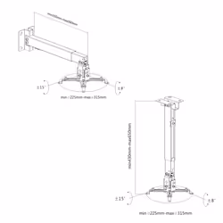 PureMounts PM-SPIDER-40W support pour projecteurs Plafond Blanc