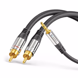 sonero S-AC600-100 câble audio 10 m 3,5mm 2 x RCA Noir