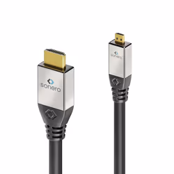 sonero S-HC300-020, 2 m, HDMI Type A (Standard), HDMI Type D (Micro), Compatibilité 3D, 18 Gbit/s, Noir
