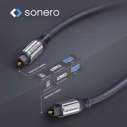 sonero S-OC100-100 câble audio 10 m TOSLINK Noir
