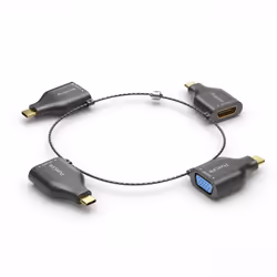 PureLink IQ-AR300, 4 x USB Type-C, DisplayPort + Mini DisplayPort + HDMI + VGA, Mâle, Femelle, Droit, Droit