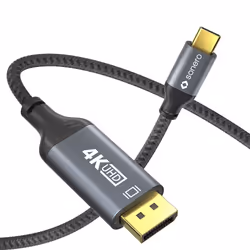 sonero SPC-V200-010 câble vidéo et adaptateur 1 m USB Type-C DisplayPort Noir, Gris