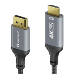 sonero SPC-DP200-020 câble vidéo et adaptateur 2 m HDMI Type A (Standard) DisplayPort Noir, Gris