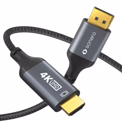 sonero SPC-DP200-020 câble vidéo et adaptateur 2 m HDMI Type A (Standard) DisplayPort Noir, Gris