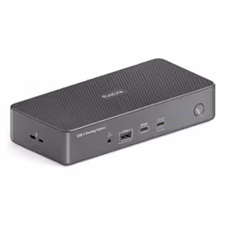 PureLink VL-D210DL, Avec fil, USB 3.2 Gen 2 (3.1 Gen 2) Type-C, 96 W, 3,5 mm, 10,100,1000 Mbit/s, Gris