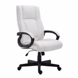 CLP Trading GmbH XL Sparta, Siège rembourré, Dossier rembourré, Blanc, Blanc, Simili-cuir, Simili-cuir