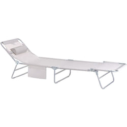 Sobuy - Chaise Longue Bain de soleil,Jardin,Camping inclinable,OGS35-MI