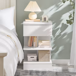 SoBuy FBT49-W Table de nuit et table de chevet