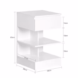 SoBuy FBT49-W Table de nuit et table de chevet - Vue supplémentaire 4