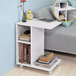 SoBuy FBT48-W Table de nuit et table de chevet