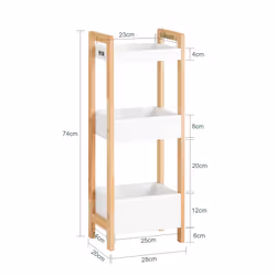 SoBuy FRG226-WN armoire de rangement de salle de bain - Vue supplémentaire 4