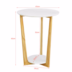 SoBuy FBT52-WN Table à café, latérale et de salon