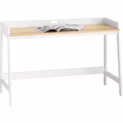 SoBuy FWT41-WN Bureau Informatique Secrétaire Table pour ordinateur conception simple plan de travail Ce bureau informatique ...