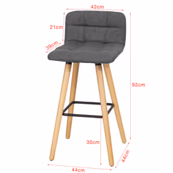 SoBuy FST50-DGx2 Tabouret de bar