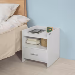 SoBuy FBT66-W Table de nuit et table de chevet