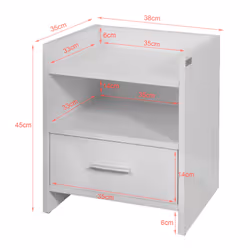 SoBuy FBT66-W Table de nuit et table de chevet - Vue supplémentaire 5