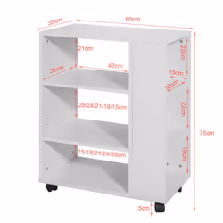 SoBuy FBT68-W Table de nuit et table de chevet