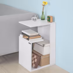 SoBuy FBT69-W Table de nuit et table de chevet