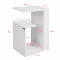 SoBuy FBT69-W Table de nuit et table de chevet