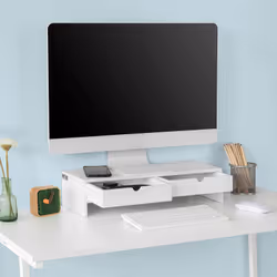 SoBuy BBF02-W support d'écran plat pour bureau